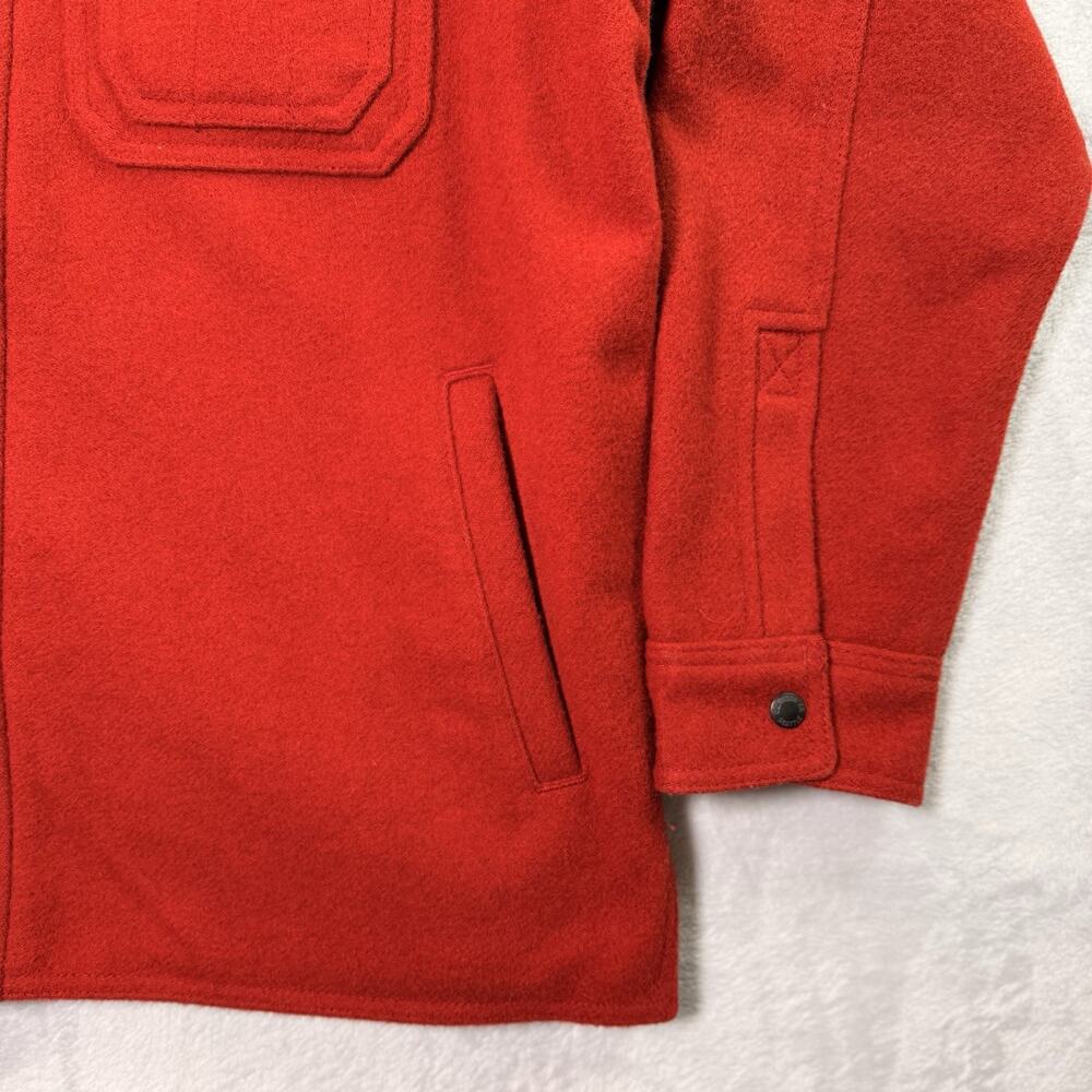 Filson Wool Lined Jacket Jac-SHirt Men's Medium Red Oak Barn Coat Chore Buttoned - Picture 3 of 16
